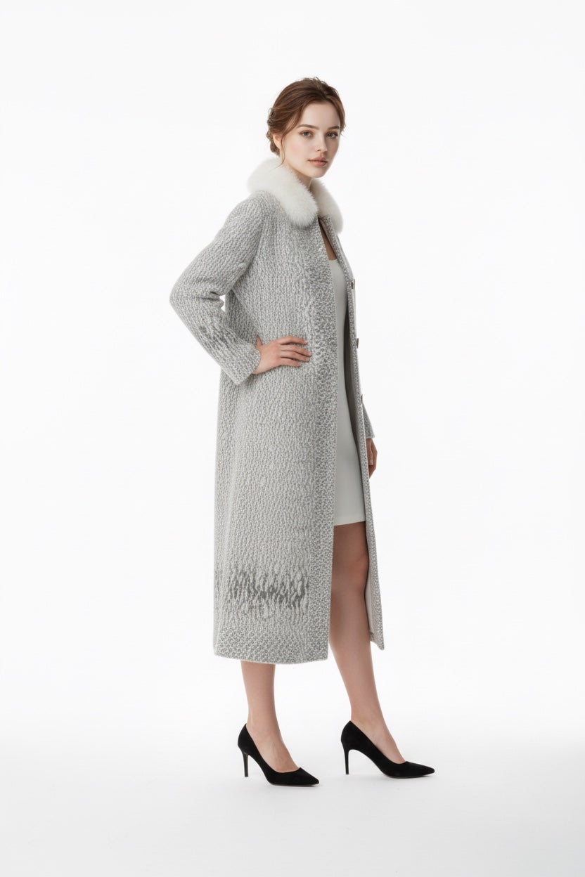 129 Παλτό ανκορά με γούνα ρενάρ