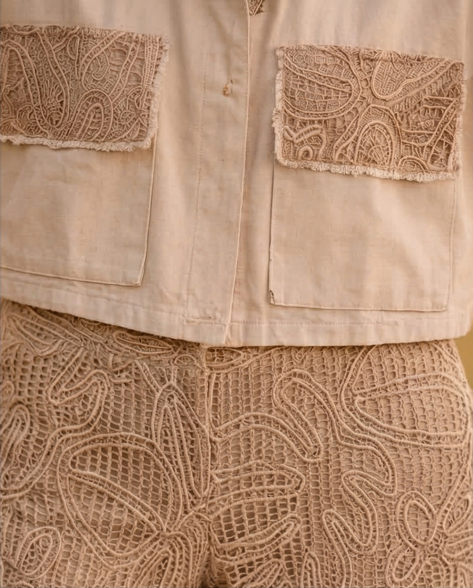 213 Denim & Lace Set.