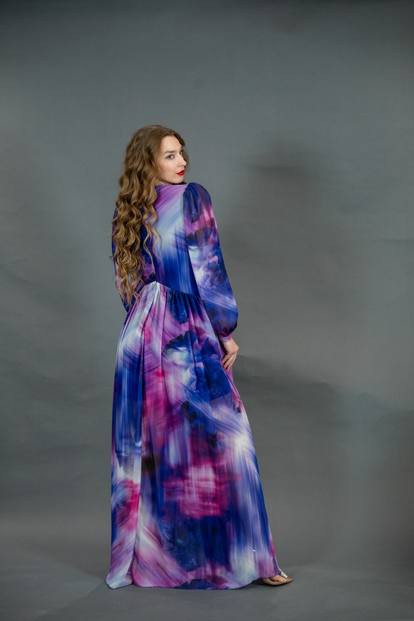 030 Μάξι κρουαζέ φόρεμα