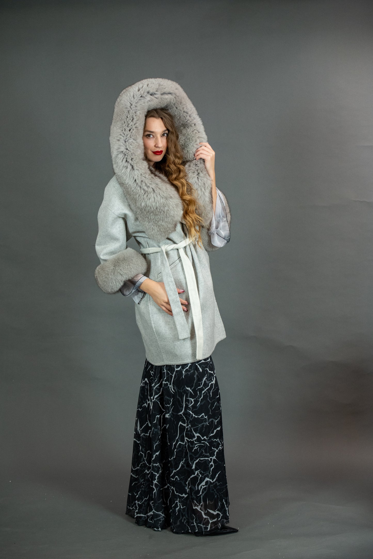 044 Παλτό με μεγάλη γούνα ρεναρ