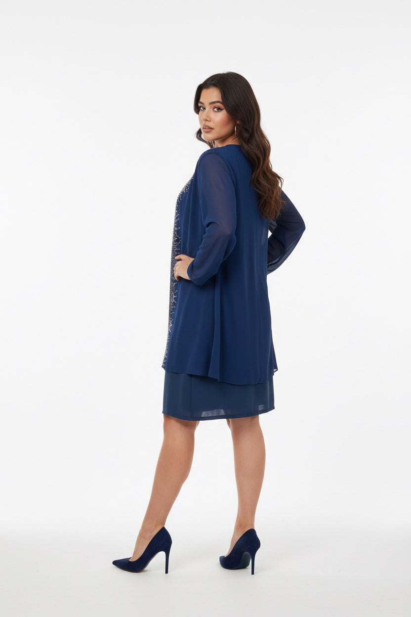 152 Φόρεμα από μουσελίνα plus size