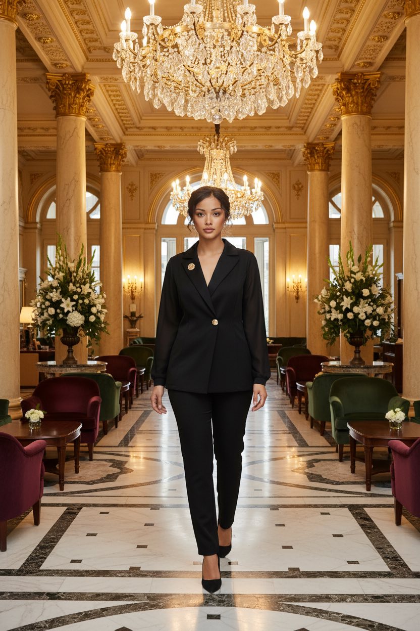 135 Σετ κρεπ μαύρο