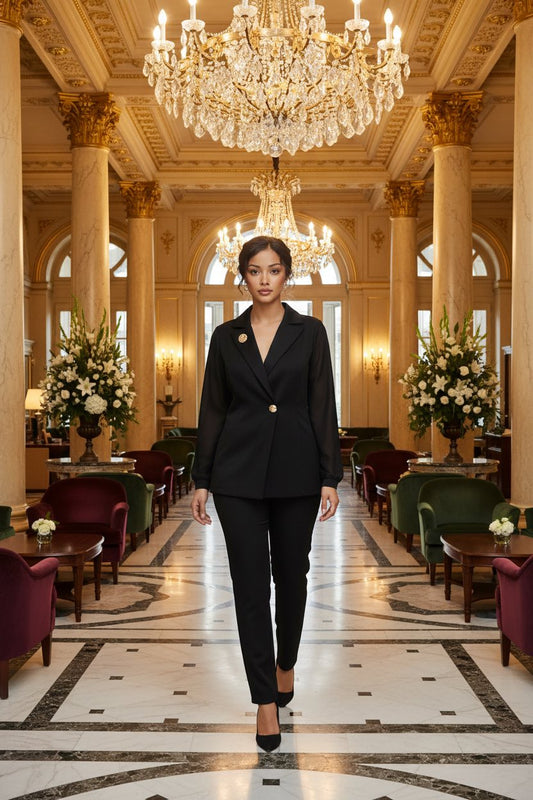 135 Σετ κρεπ μαύρο