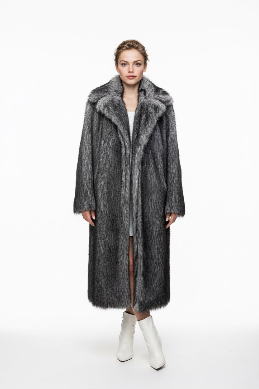 118 Συνθετική μάξι γούνα