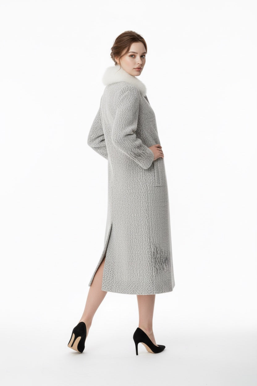 129 Παλτό ανκορά με γούνα ρενάρ