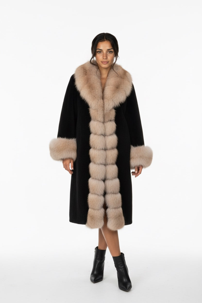 112 Παλτό από λάμα και γούνα ρενάρ