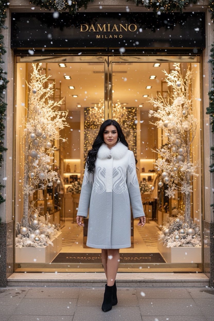 136 Ημίπαλτο ανκορά με γούνα ρενάρ