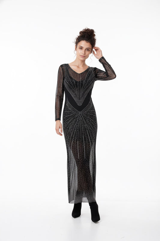 109 Sparkling Black Evening Dress