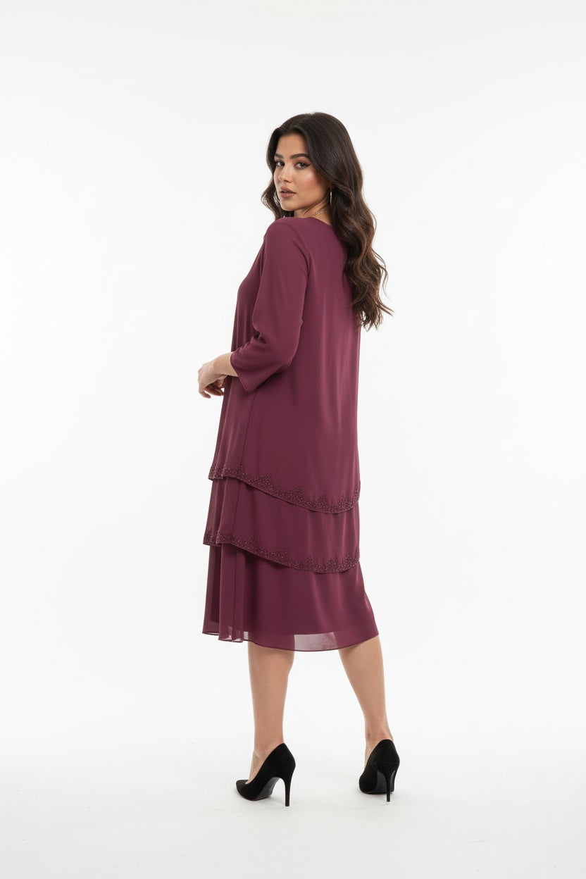 151 Φόρεμα από μουσελίνα plus size