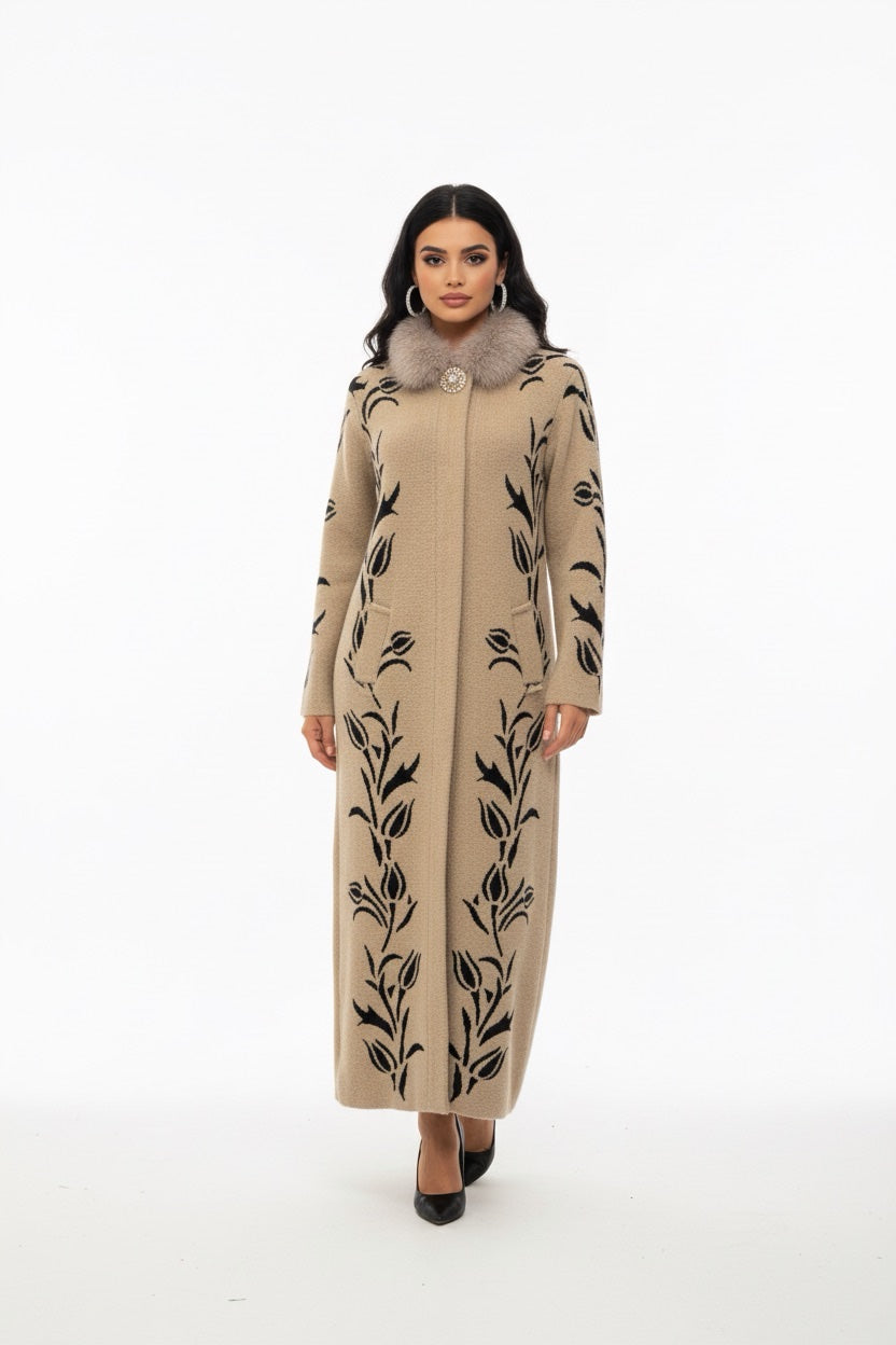 138 Παλτό ανκορά με γούνα ρενάρ