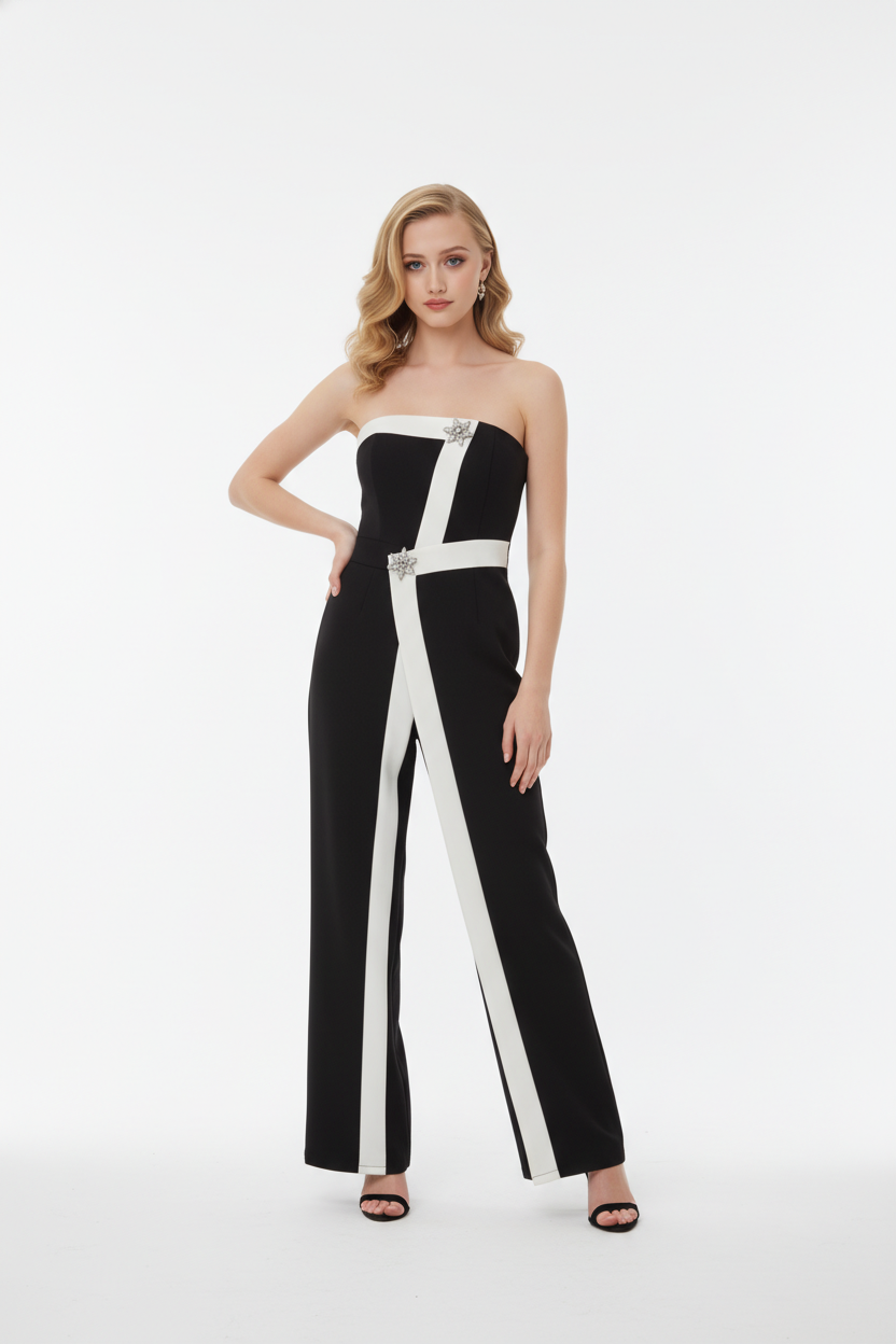 171 Chic Strapless Jumpsuit