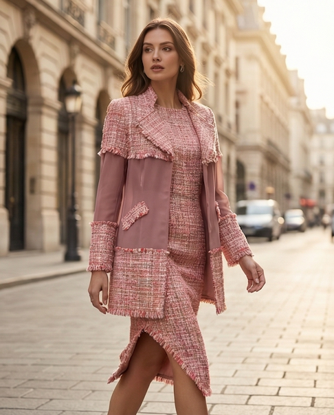 228   Dusty Rose Chenille Ensemble