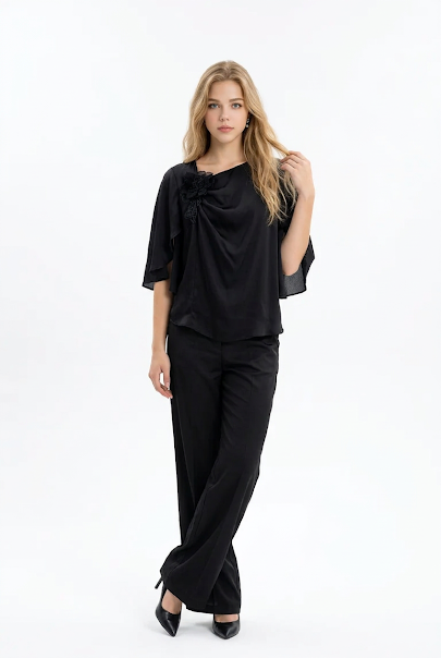 226   Black Satin Ensemble