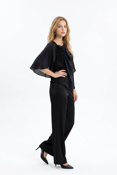 226   Black Satin Ensemble
