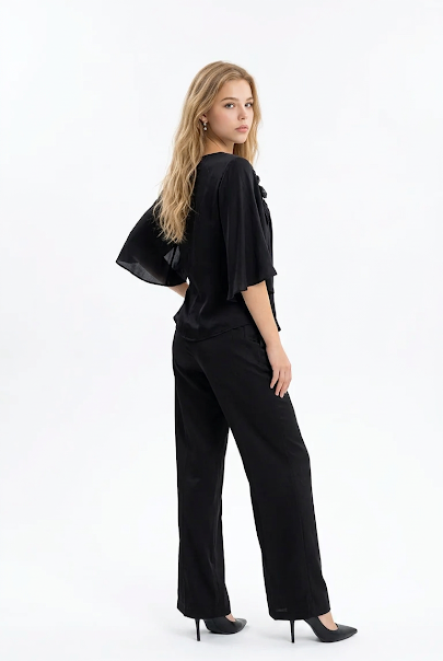 226   Black Satin Ensemble