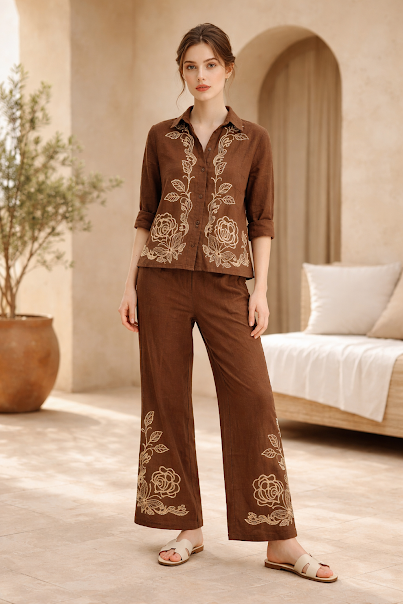221   Chocolate Brown Luxury Cotton Set