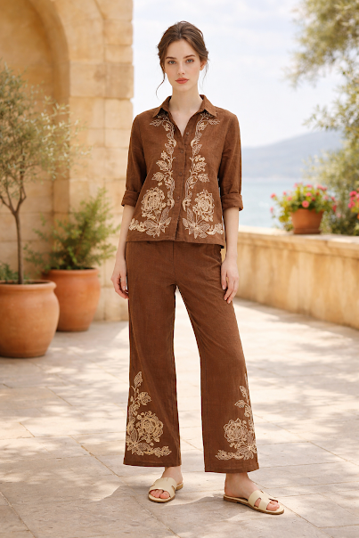 221   Chocolate Brown Luxury Cotton Set