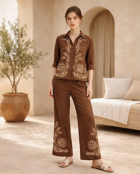 221   Chocolate Brown Luxury Cotton Set