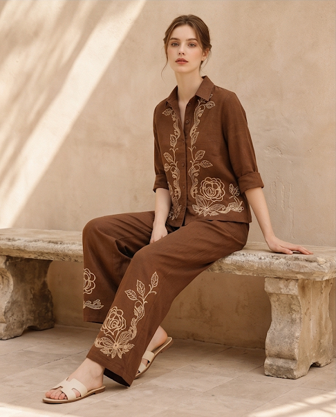 221   Chocolate Brown Luxury Cotton Set