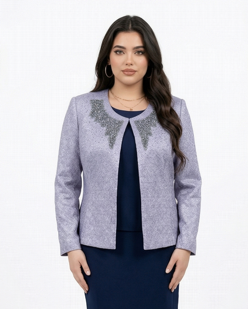 239   3-Piece Couture Set: Embellished Brocade Jacket,