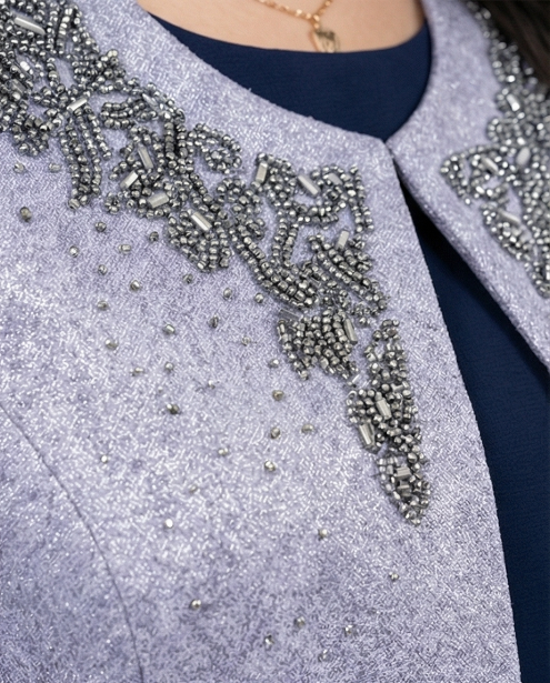 239   3-Piece Couture Set: Embellished Brocade Jacket,