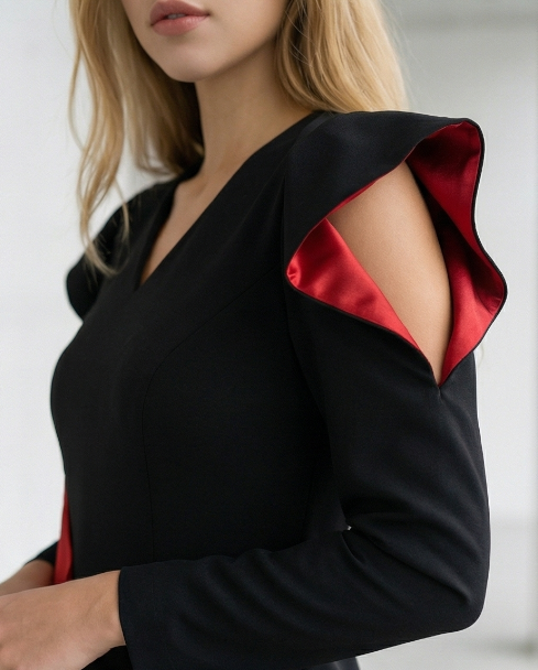 230   Vibrant Red Co-ord Suit with Cut-Out Shoulders